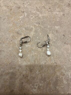 Delicate Pearl Drop Dangle Earrings